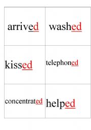 English Worksheet: Pronunciation of the -ed (Past Simple of Regular verbs)