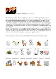 English worksheet: Animal Farm - Animals
