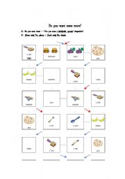 English Worksheet: Do you want some more?