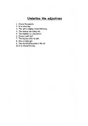 English worksheet: adjectives