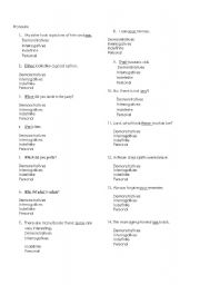 English Worksheet: types of pronuons 