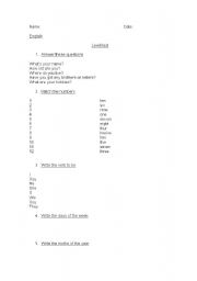 English Worksheet: exam