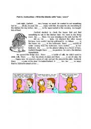 English Worksheet: past simple with garfield :D