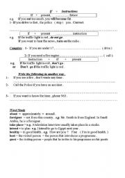 English worksheet: conditional plus word study 
