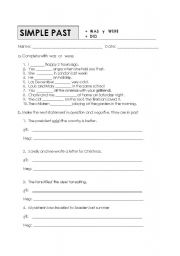 English worksheet: Simple Past