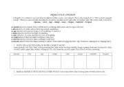 English Worksheet: ORDER OF ADJECTIVES