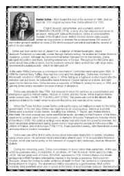 English Worksheet: Daniel Defoe 