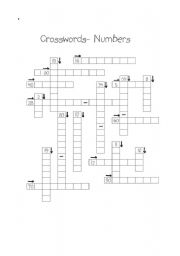 CROSSWORDS NUMBERS