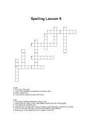 English Worksheet: Spelling-Geography Words