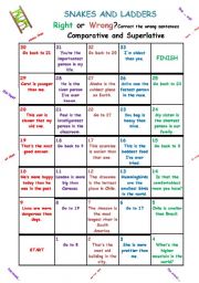 Game Board - Comparative and Superlative