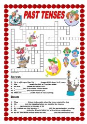 Past tenses - crossword