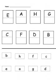 English Worksheet: Alphabet Match