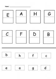 English worksheet: Alphabet Match