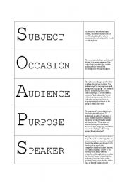 English worksheet: SOAPS Acronym