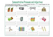English worksheet: Demonstrative Pronouns 2