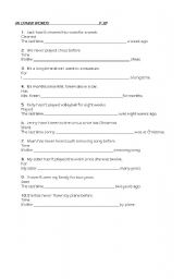 English worksheet: in other words