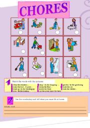 English Worksheet: CHORES