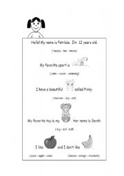 English worksheet: CIrcle the correct word to complete the text.