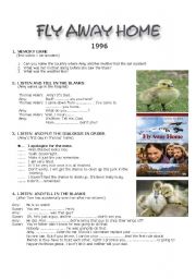 English Worksheet: Fly Away Home