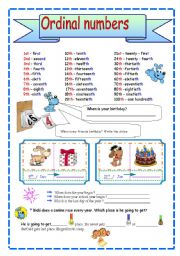 Ordinal numbers