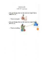 English worksheet: this and that
