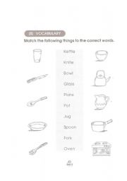 English worksheet: Kitchen Vocabulary