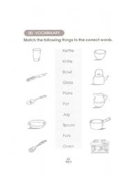 English Worksheet: Kitchen Vocabulary