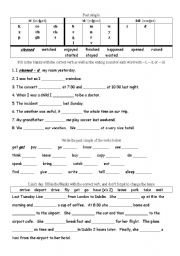 English Worksheet: Past simple grammar and pronounciation worksheet