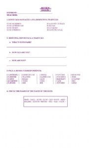 English worksheet: GREETINGS