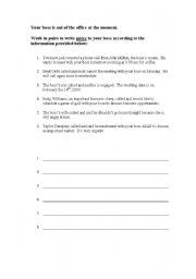 English Worksheet: Business English - Making Notes