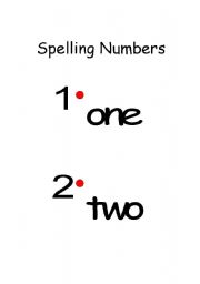 English Worksheet: spelling numbers