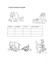 English worksheet: ANIMALS