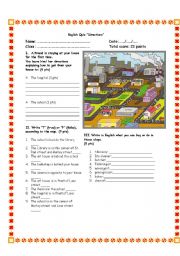 English Worksheet: Directions