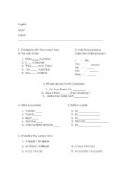English Worksheet: Quiz.Basic