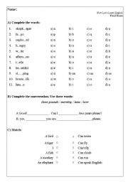 New lets learn English 1 (Final exam)