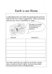 English Worksheet: Earth is our Home