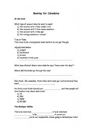 English Worksheet: Bowling for Columbine