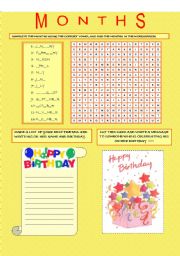 English Worksheet: MONTHS