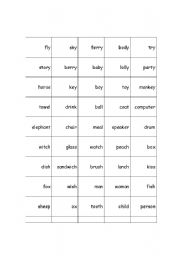 English Worksheet: Plurals