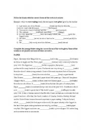 English worksheet: passive