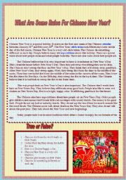 English Worksheet: Chinese New Year