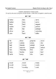 Phonetic Sound Sheets 8
