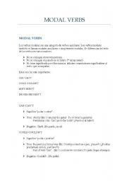 English Worksheet: MODAL VERBS (ELEMENTARY LEVEL) 