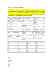 English Worksheet: telephone phrases 