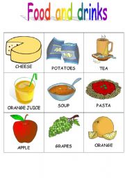 Food and drinks flashcards 3/4