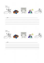 English worksheet: daily routine test