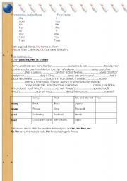 English worksheet: Possessive Adjective and Pronoun