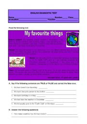 test - my favourite things