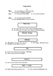 English Worksheet: conjunctions 