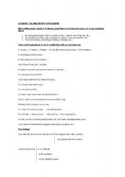 English Worksheet: Talking about photographs